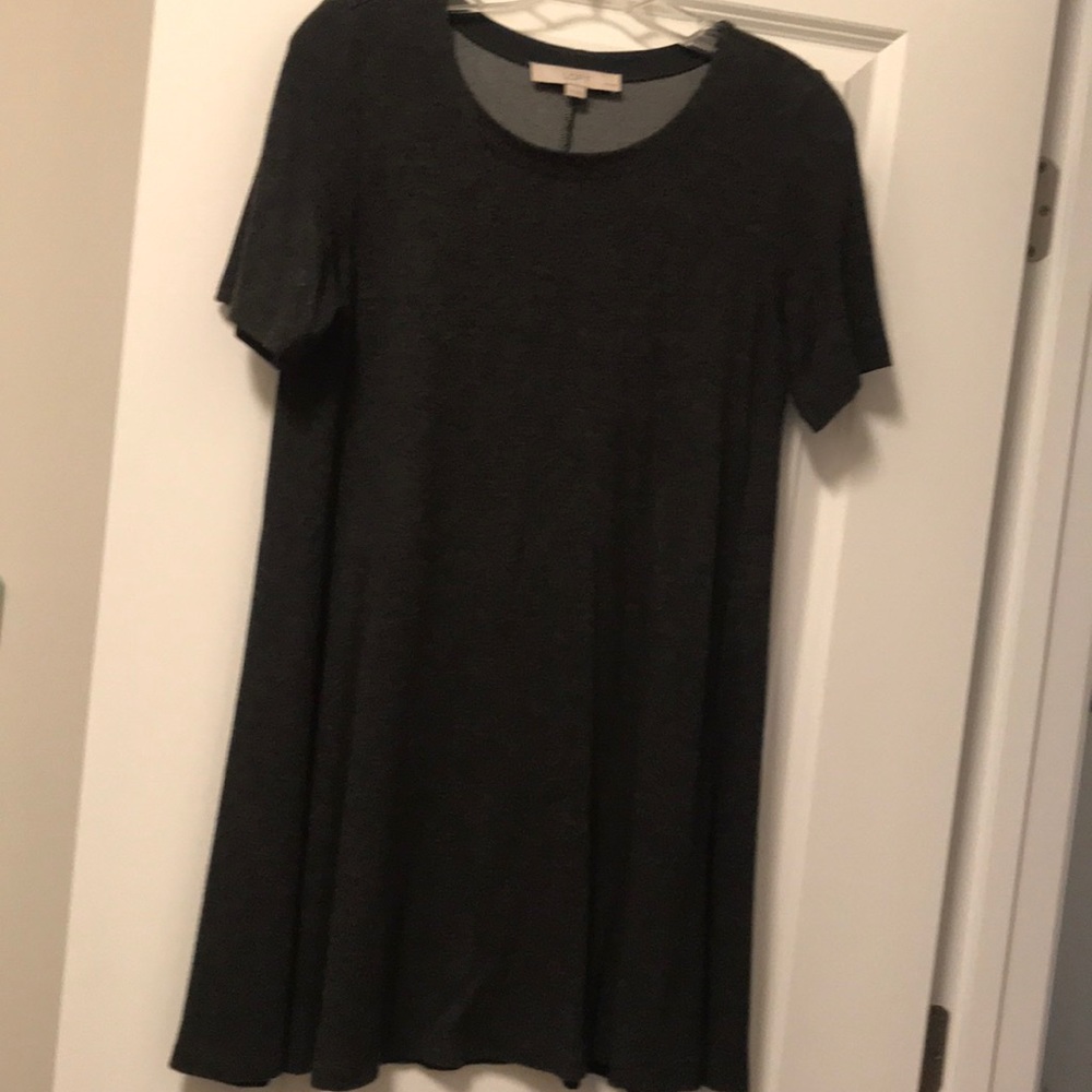 LOFT charcoal swing dress
